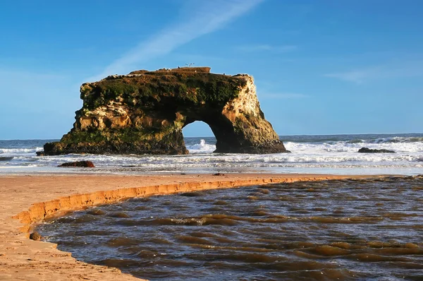 stock image Nature bridge on the beach