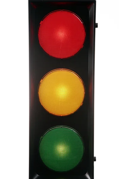 stock image Red yellow green traffic lights