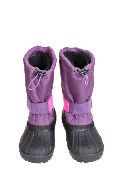 Purple Snow Boots — Stock Photo, Image