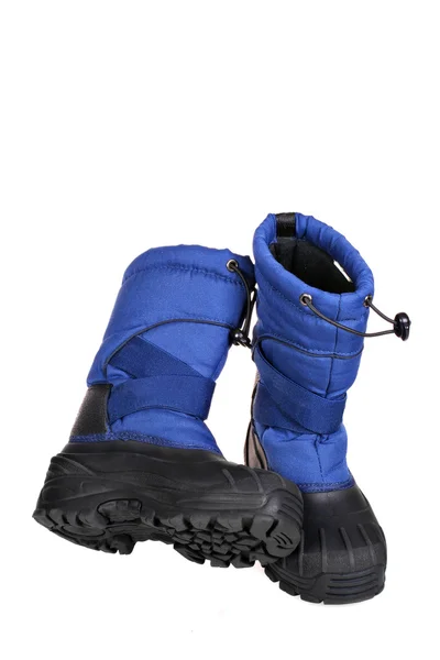 Blue Snow Boots — Stock Photo, Image