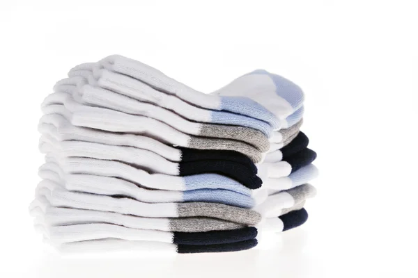 Pilha de meias brancas — Fotografia de Stock