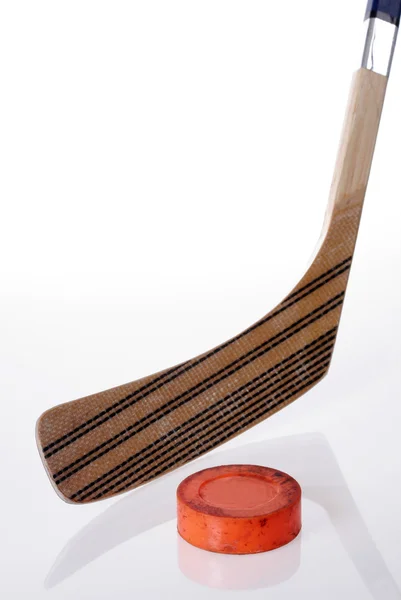 Floor hockey puck close-up — Stock Photo, Image