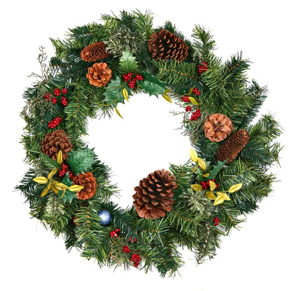Christmas Wreath Isolated — Stock Photo, Image