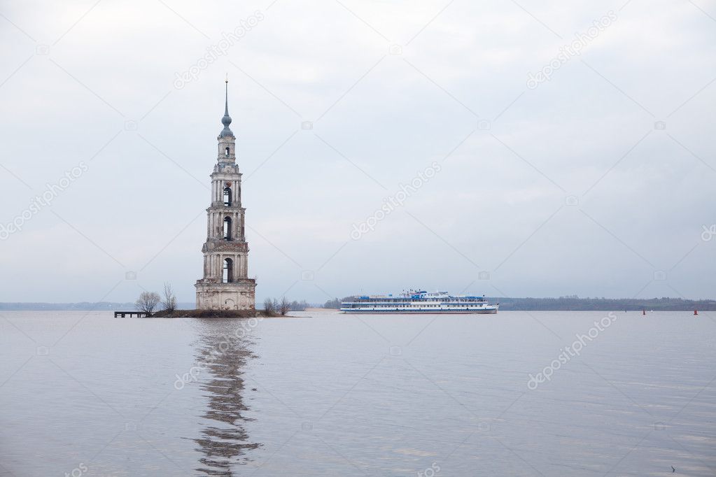 Flooded Belltower In Kalyazin