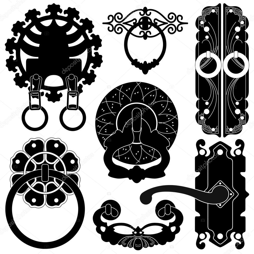 A set of silhouette showing door handle design.