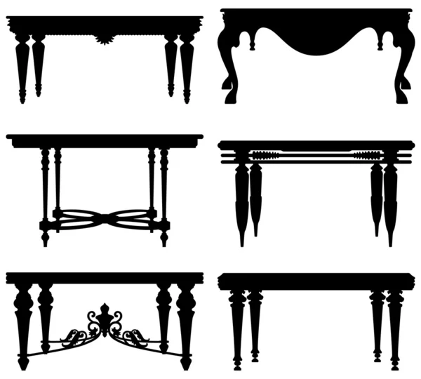 Antika gamla klassiska bords — Stock vektor