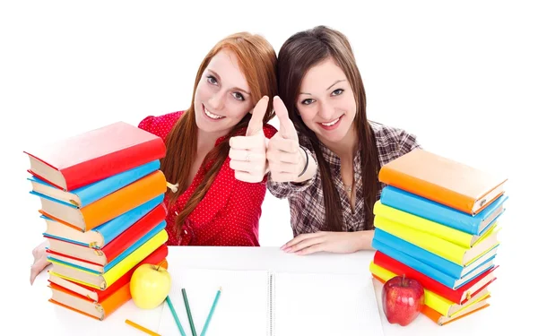 Studenten met boeken — Stockfoto
