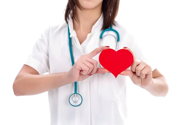 Krankenschwester und Herz — Stockfoto
