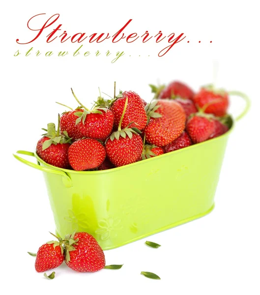 可以与草莓 — 图库照片