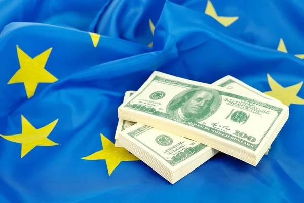 Dólares americanos na UE — Fotografia de Stock