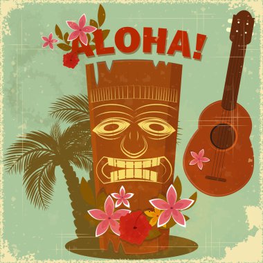 Vintage Hawaiian postcard clipart