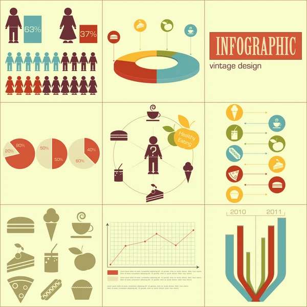 Στοιχεία της infographics για παρουσιάσεις — Διανυσματικό Αρχείο