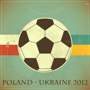 Retro kartı - euro 2012 futbol