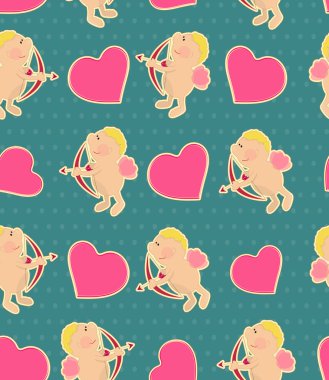 Seamless background for Valentine clipart