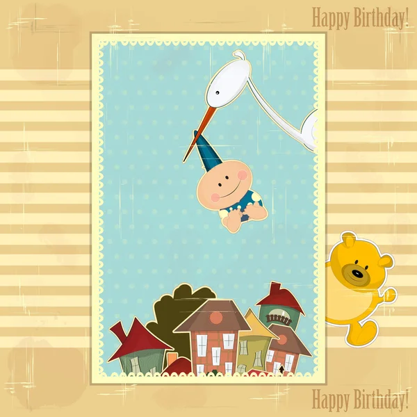 Greeting baby card — Stock Vector