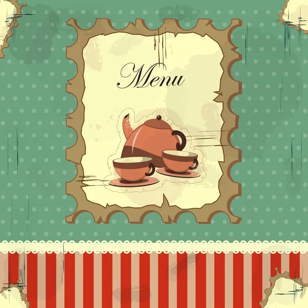 Cover menu in vintage style — Stock Vector