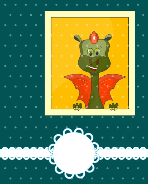 Greeting Card 2012 with dragon — Stock Vector