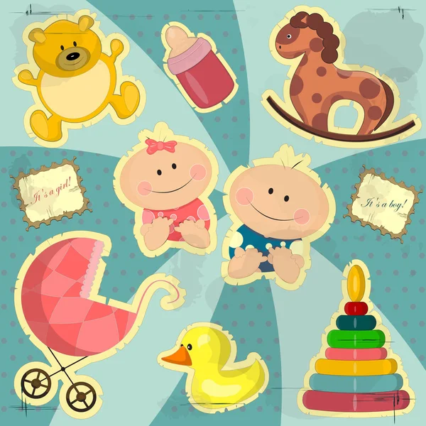 Cartão de bebé —  Vetores de Stock