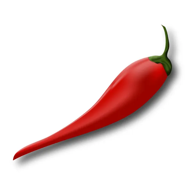 stock vector Red hot chili pepper on a white background
