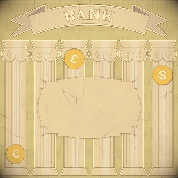 Bank - vintage kort — Stock vektor