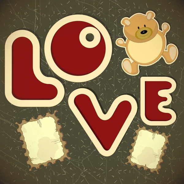 Liefde - kaart voor Valentijnskaart — Stockvector