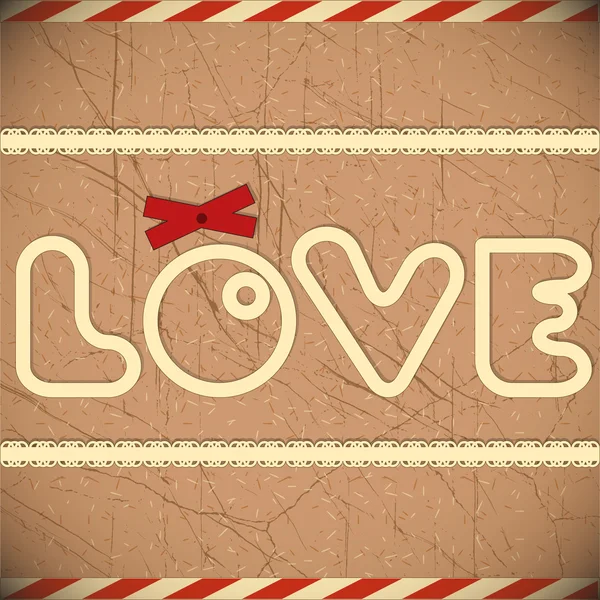 Amor - tarjeta para San Valentín — Vector de stock