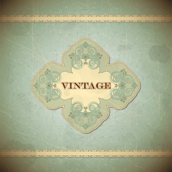 Vintage card with place for text - scrapbook style — Stock Vector