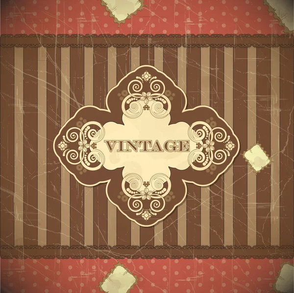 Vintage card with place for text - scrapbook style — Stock Vector