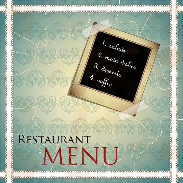 Restaurant menu design in vintage style — Stock Vector