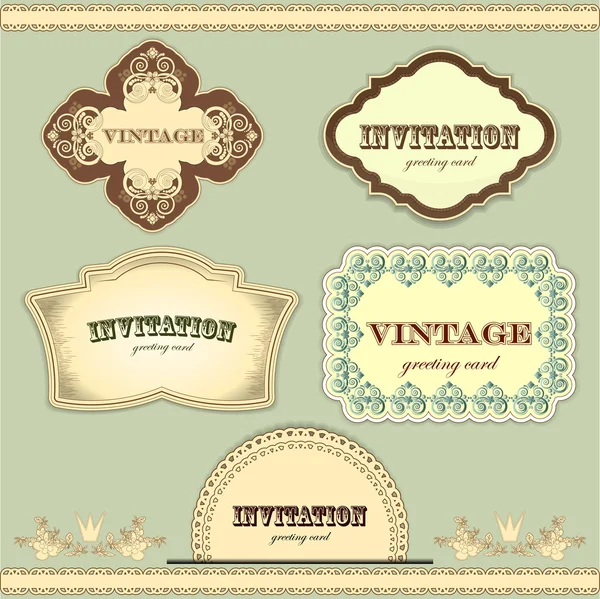 Vintage Etiketten Set — Stockvektor