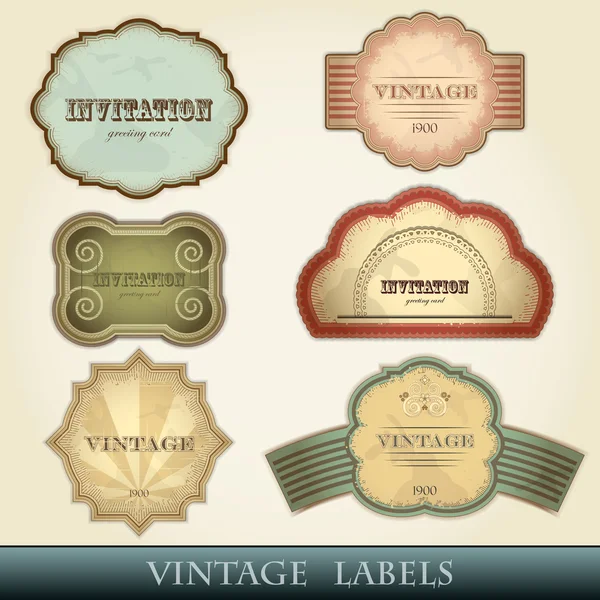 Conjunto de etiquetas vintage — Archivo Imágenes Vectoriales