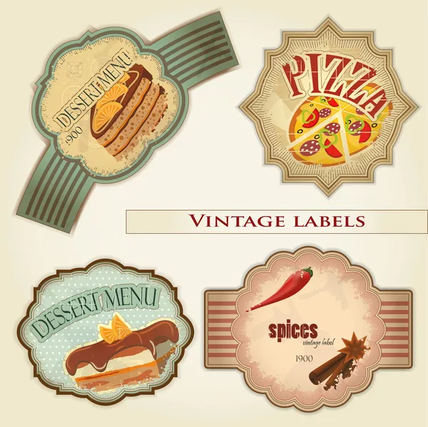 Vintage etiketten set — Stockvector
