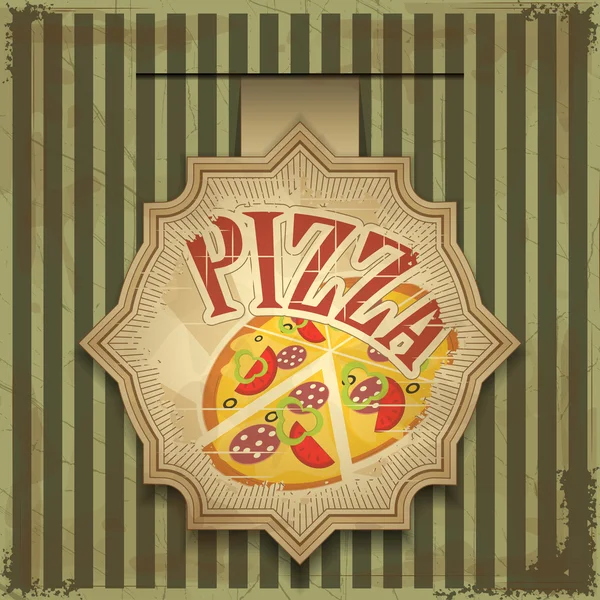 Rótulo da pizza — Vetor de Stock