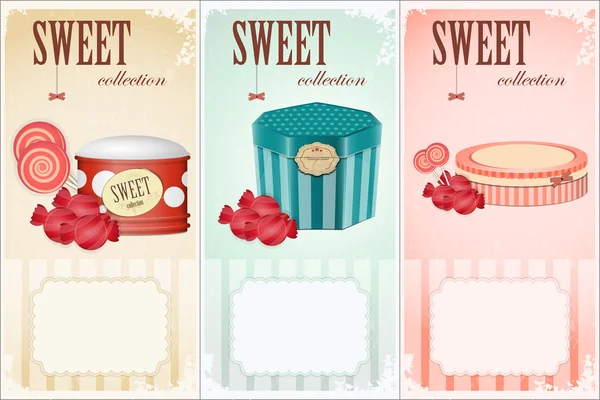 Collezione Sweet - etichette con spazio per il testo — Vettoriale Stock