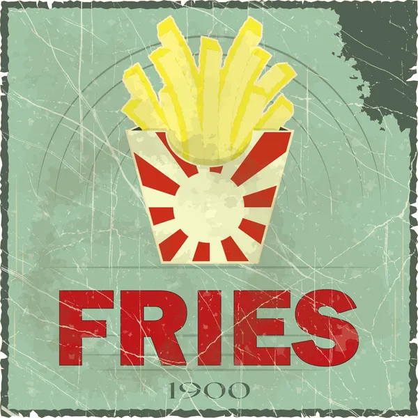 Grunge Cover pour menu Fast Food — Image vectorielle