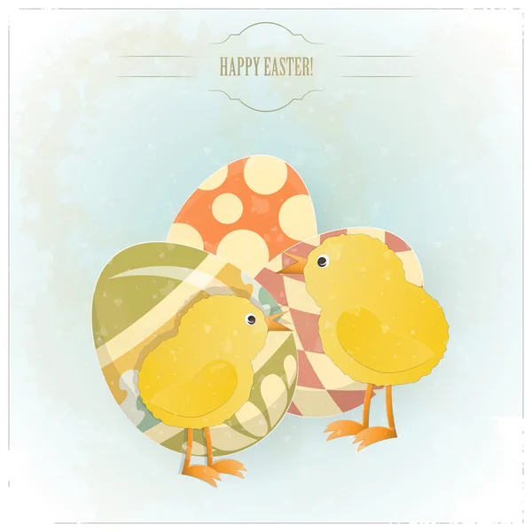 Vintage Easter greeting card — Stock Vector