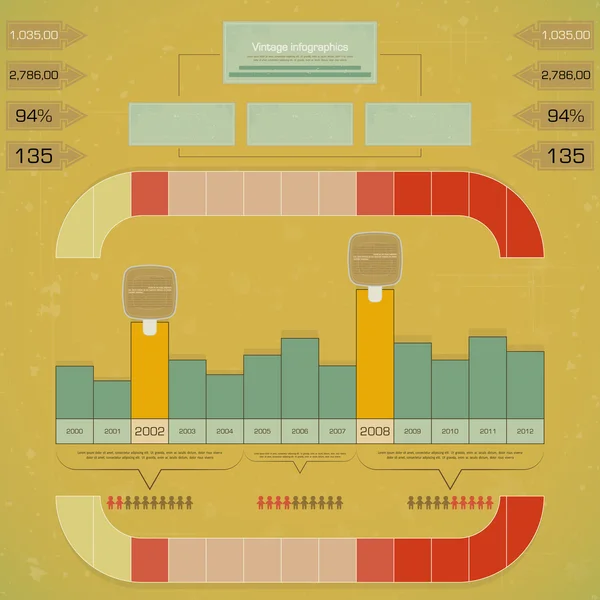 Ročník infographic — Stockový vektor