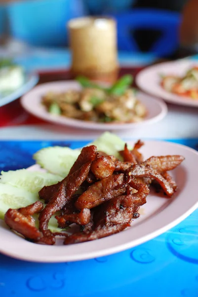 Carne di maiale alla griglia in stile tailandese — Foto Stock