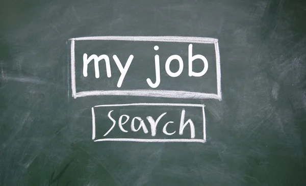 Αναζήτηση θέσεων εργασίας διεπαφή που με κιμωλία στο blackboard — Φωτογραφία Αρχείου