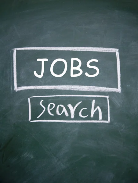 Search jobs interface drawn with chalk on blackboard — Stock Photo, Image