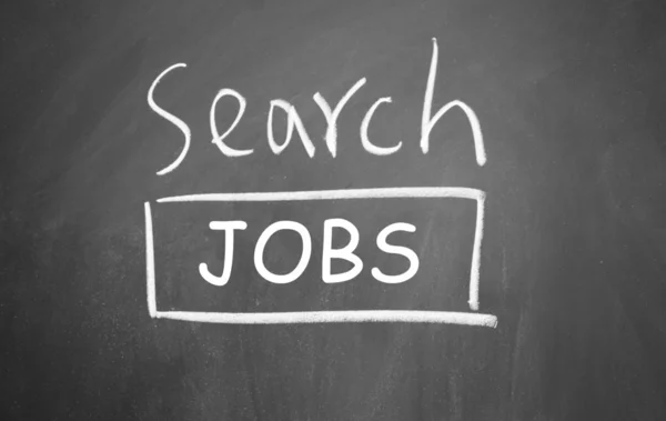 Αναζήτηση θέσεων εργασίας διεπαφή που με κιμωλία στο blackboard — Φωτογραφία Αρχείου