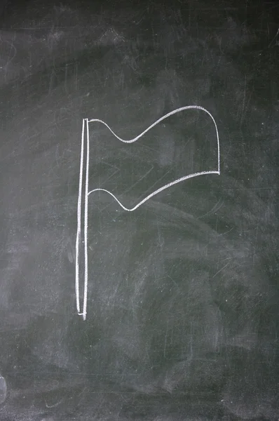 Flag drawn with chalk on blackboard — Stock Photo, Image