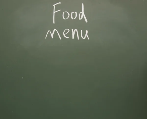 Írta: krétával táblára élelmiszer-menü — Stock Fotó