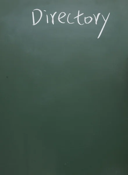 Κατάλογο τίτλος γραμμένα με κιμωλία στο blackboard — Φωτογραφία Αρχείου