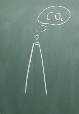 tahtaya tebeşir ile çizilmiş baca