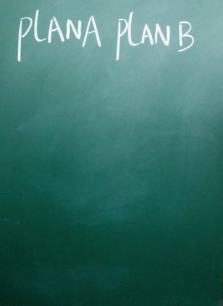 Σχέδιο ένα σχέδιο β γραμμένα με κιμωλία στο blackboard και — Φωτογραφία Αρχείου