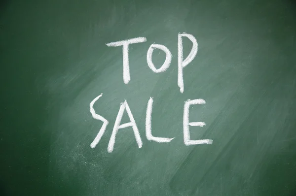 Nejvyšší prodej napsané křídou na tabuli — Stock fotografie