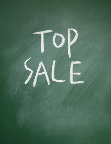 Top vendita scritto con gesso sulla lavagna — Foto Stock