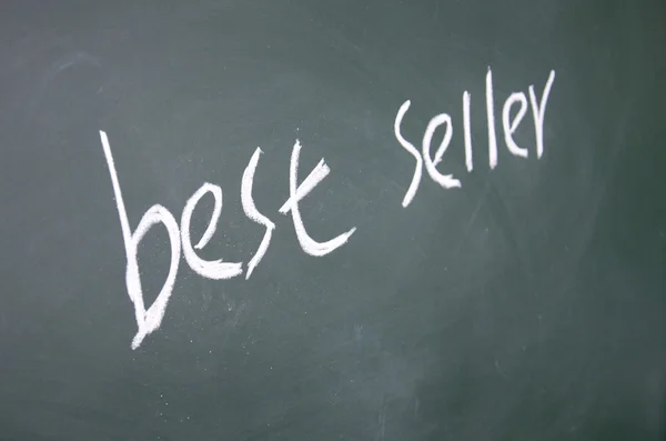 Best seller title written with chalk on blackboard — Stock Photo, Image