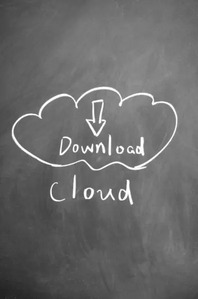 Cloud sinal de download — Fotografia de Stock